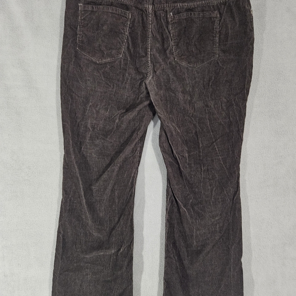 Talbots Plus Petite 16W Corduroy Signature Bootcut Pants Stretch Chocolate Brown - Picture 6 of 8
